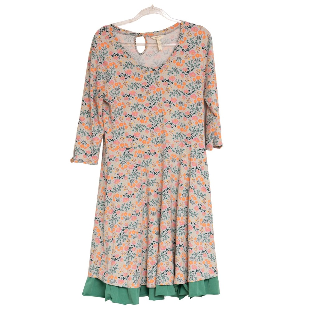 Matilda Jane Sz L Women's Long Sleeve Layered Dress Fall Floral CottageCore Boho